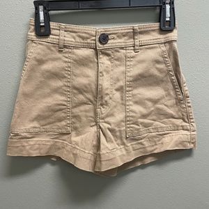 H&M High-Waisted Khaki Shorts